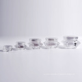 3G-50g plástico acrílico diamante forma creme jarros